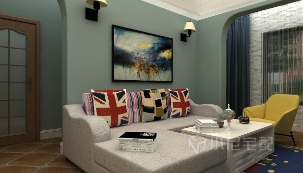 90㎡/两室一厅一卫/美式