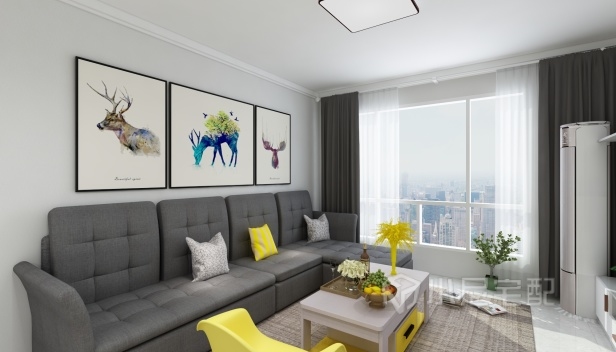 88㎡/两室一厅一卫/简约