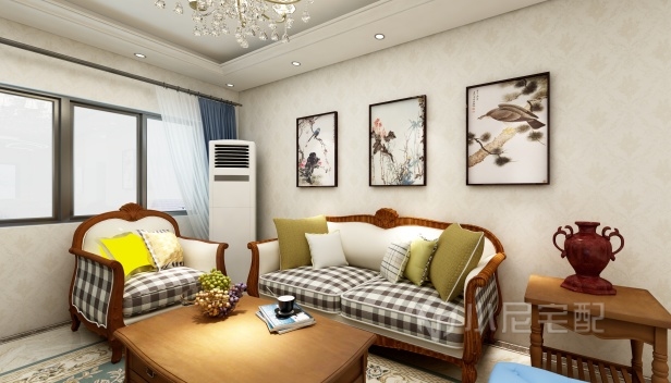 108㎡/两室一厅两卫/混搭