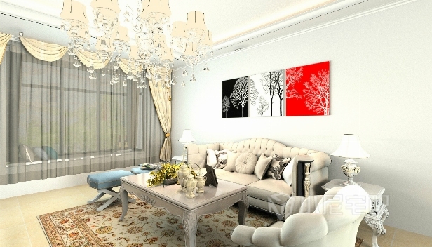 120㎡/三室一厅两卫/欧式