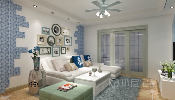 90㎡/两室一厅一卫/地中海