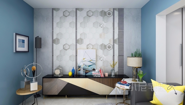 86.369㎡/两室一厅两卫/地中海