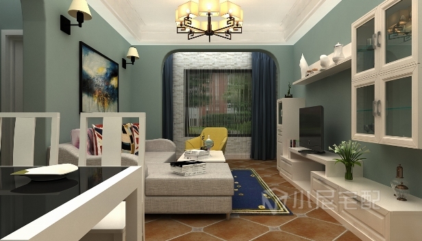 90㎡/两室一厅一卫/美式