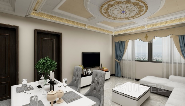 85㎡/三室一厅一卫/欧式