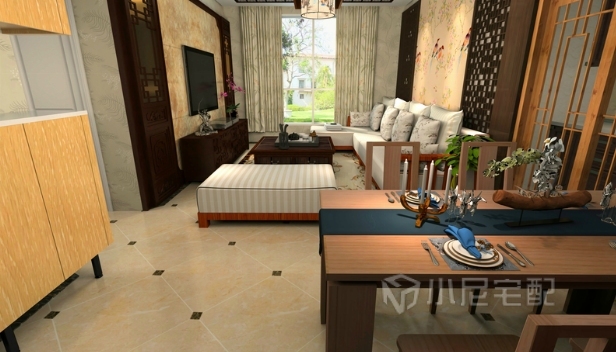 76.6㎡/两室两厅一卫/中式