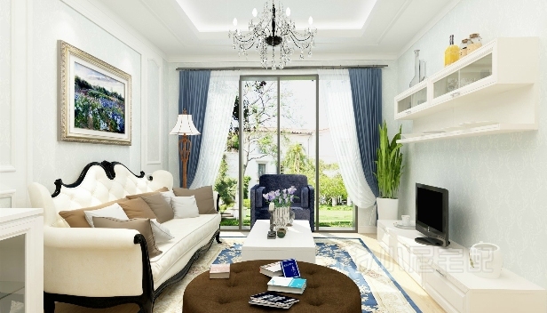 90㎡/两室一厅一卫/欧式