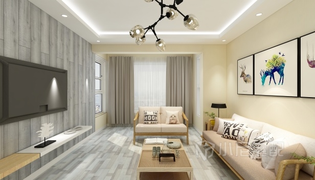 90㎡/三室两厅两卫/欧式