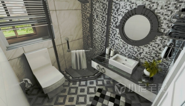 90.78㎡/三室一厅两卫/混搭