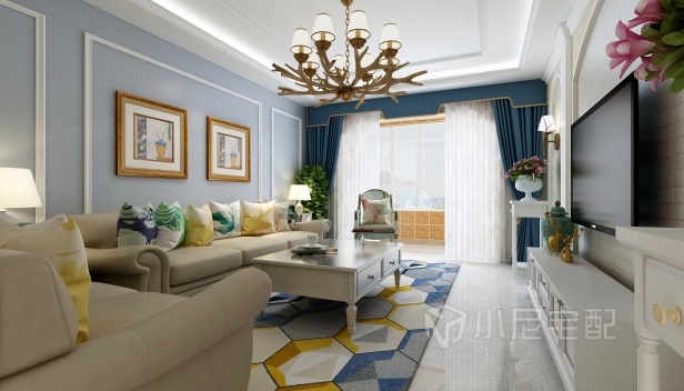 95㎡/两室两厅一卫/美式