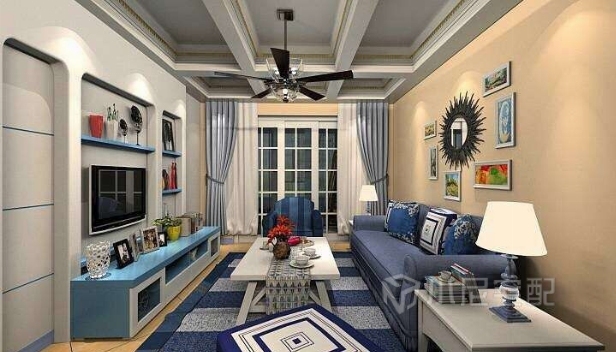 96㎡/三室一厅一卫/地中海