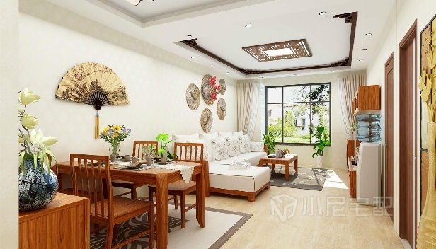 100㎡/两室一厅一卫/中式