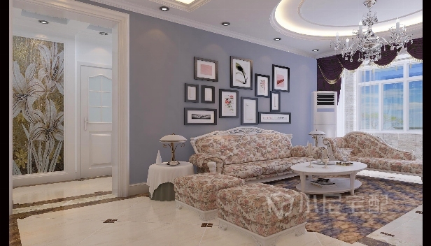 91.36㎡/三室两厅两卫/欧式