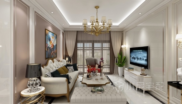 109㎡/三室两厅一卫/欧式