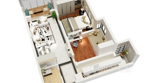 88㎡/两室一厅一卫/简约