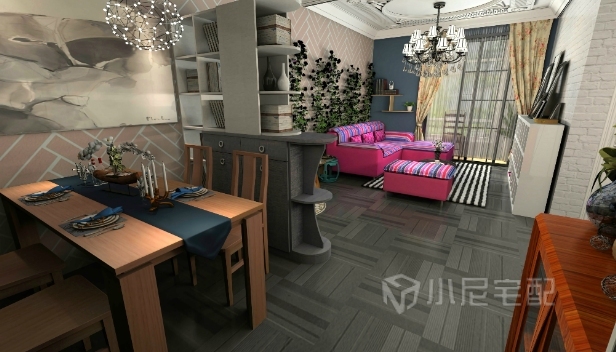 69.07㎡/两室两厅一卫/混搭