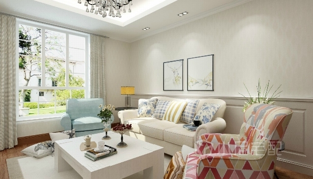 130㎡/三室一厅两卫/美式