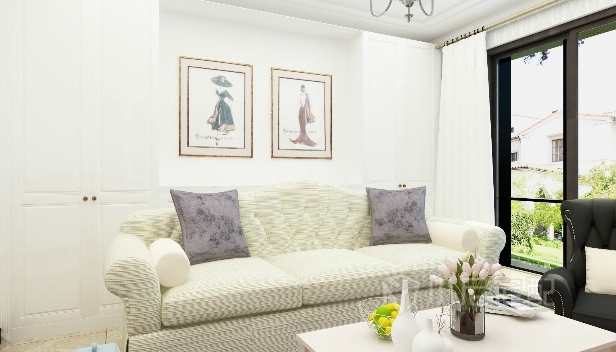 100㎡/两室一厅一卫/欧式