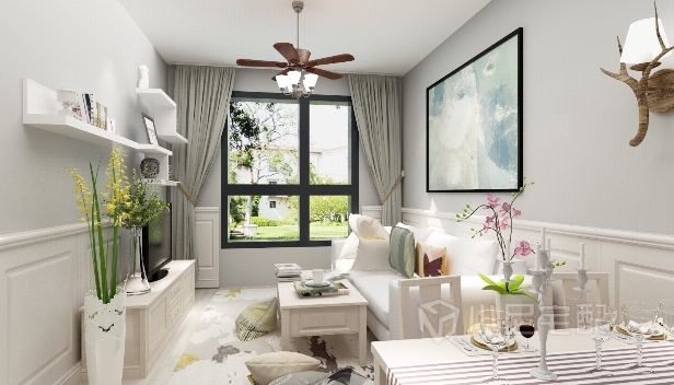 50㎡/一室一厅一卫/美式