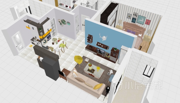 80㎡/两室一厅一卫/现代