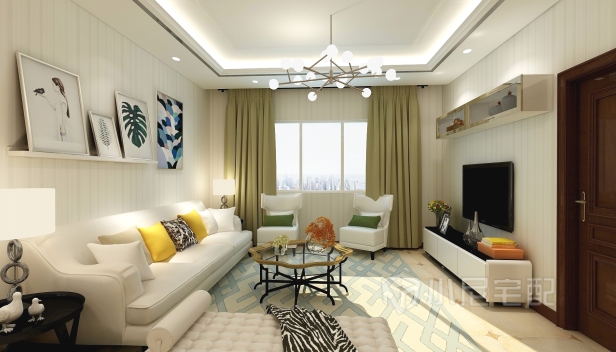 120㎡/三室两厅一卫/混搭