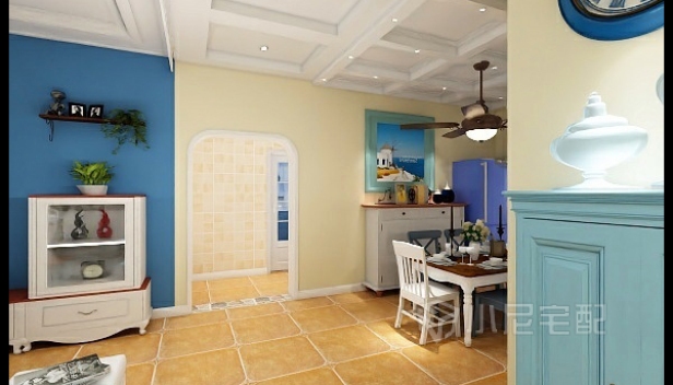 120㎡/三室两厅一卫/地中海