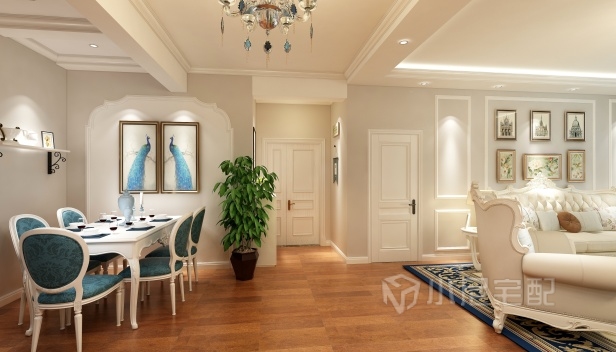 136㎡/三室两厅两卫/欧式